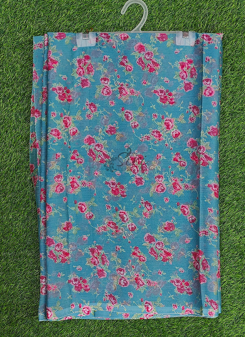 Latest Garden Vareli Printed Nara Chiffon Saree