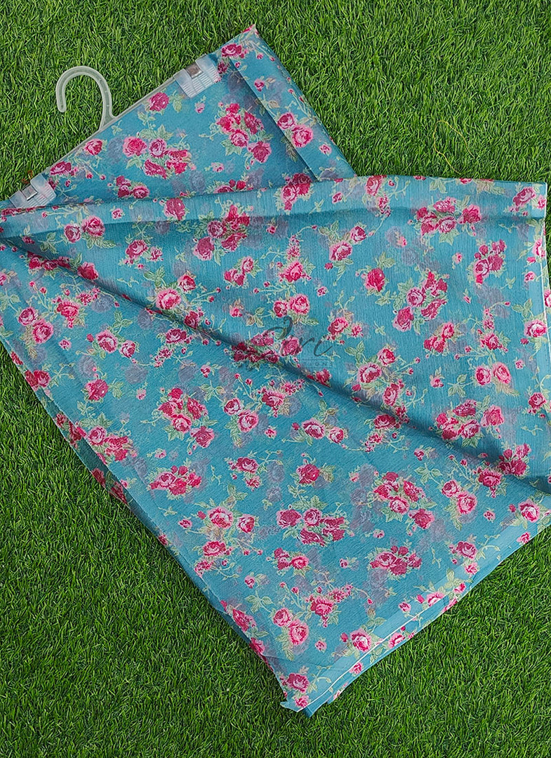 Latest Garden Vareli Printed Nara Chiffon Saree