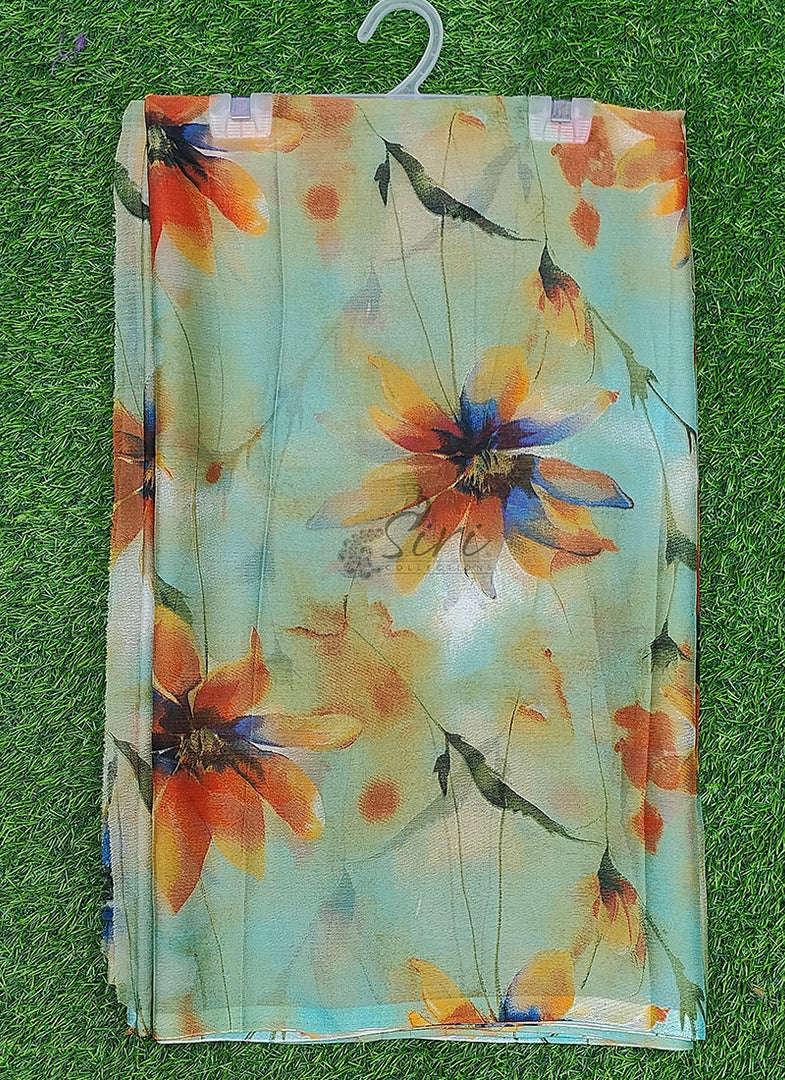 Latest Garden Vareli Printed Nara Chiffon Saree