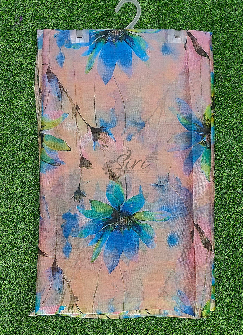 Latest Garden Vareli Printed Nara Chiffon Saree