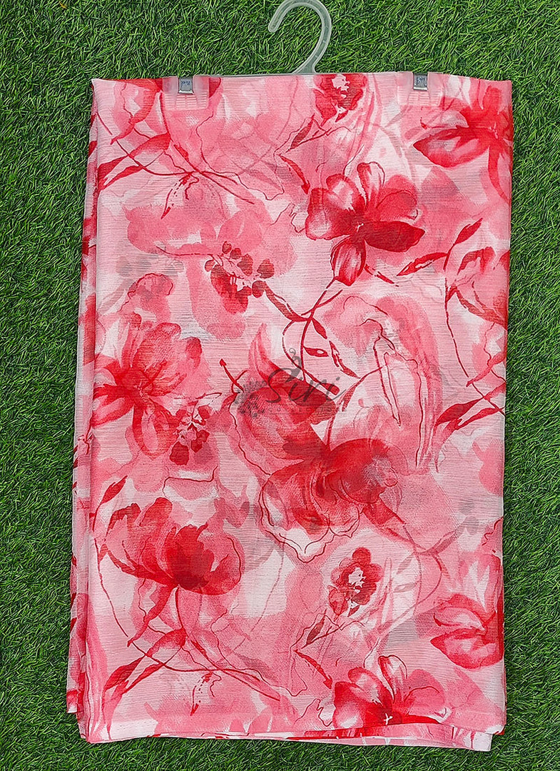 Latest Garden Vareli Printed Nara Chiffon Saree