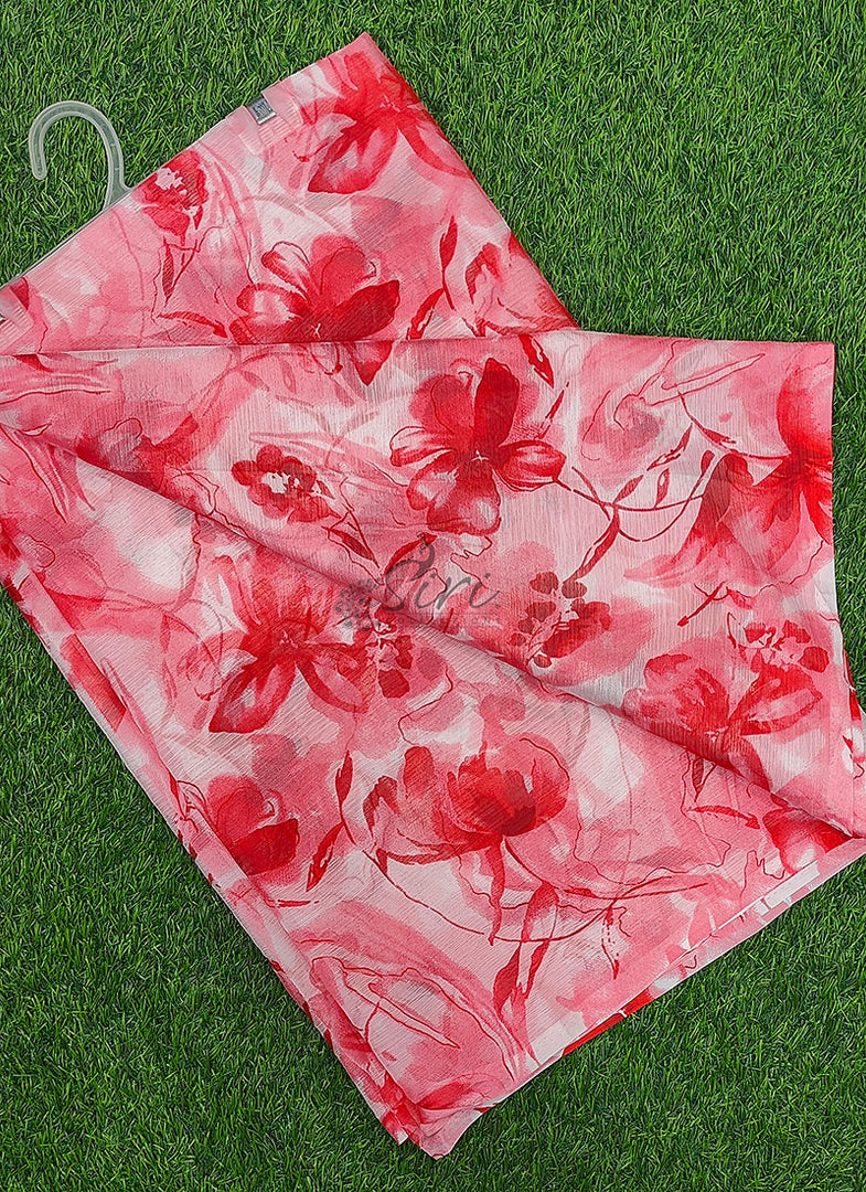 Latest Garden Vareli Printed Nara Chiffon Saree