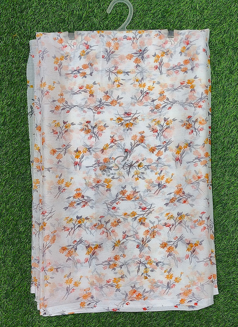 Latest Garden Vareli Printed Nara Chiffon Saree