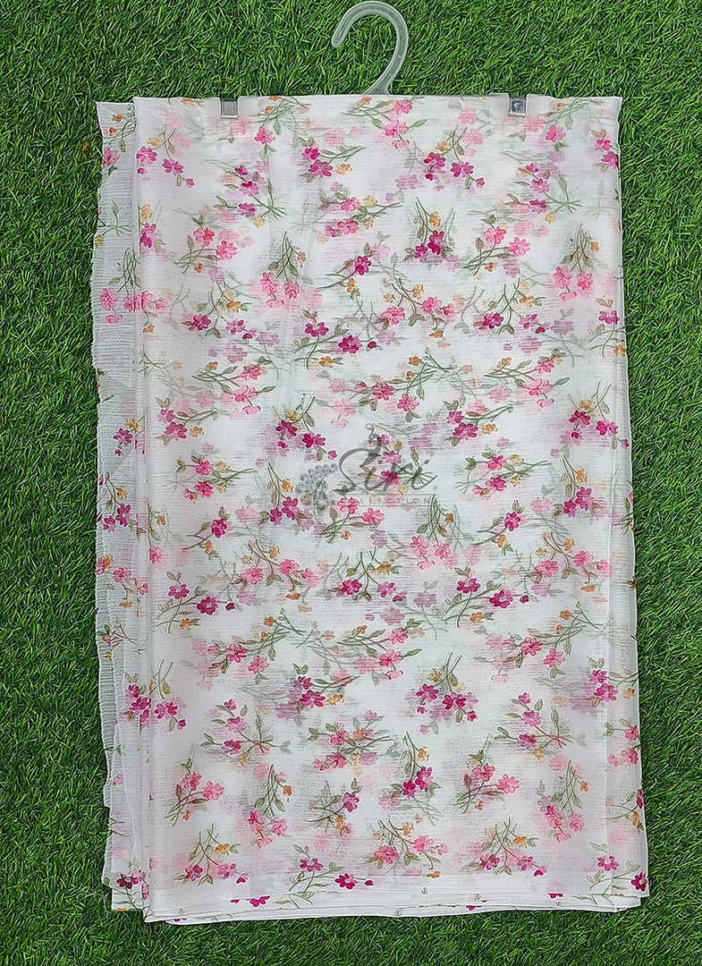 Latest Garden Vareli Printed Nara Chiffon Saree