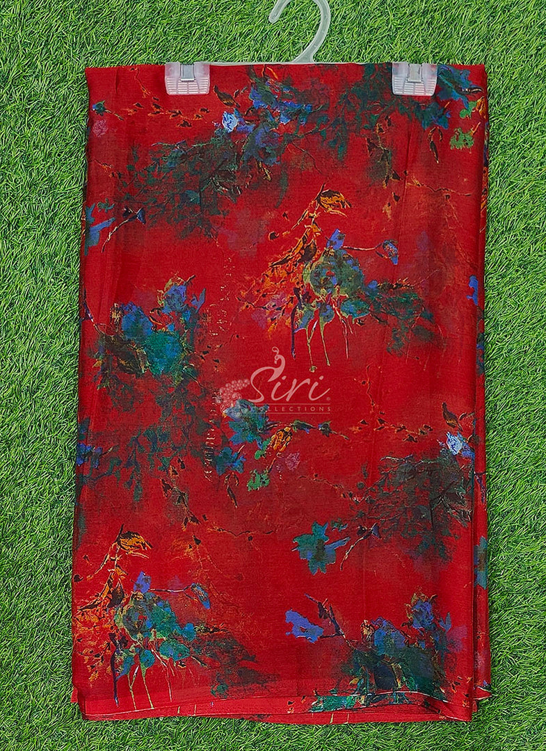 Latest Garden Vareli Printed Nara Chiffon Saree