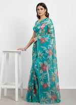 Load image into Gallery viewer, Latest Garden Vareli Printed Nara Chiffon Saree
