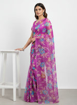 Load image into Gallery viewer, Latest Garden Vareli Printed Nara Chiffon Saree
