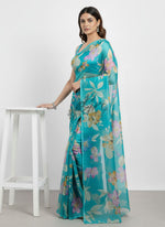 Load image into Gallery viewer, Latest Garden Vareli Printed Nara Chiffon Saree
