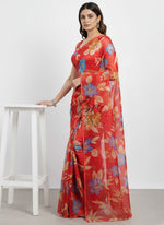 Load image into Gallery viewer, Latest Garden Vareli Printed Nara Chiffon Saree
