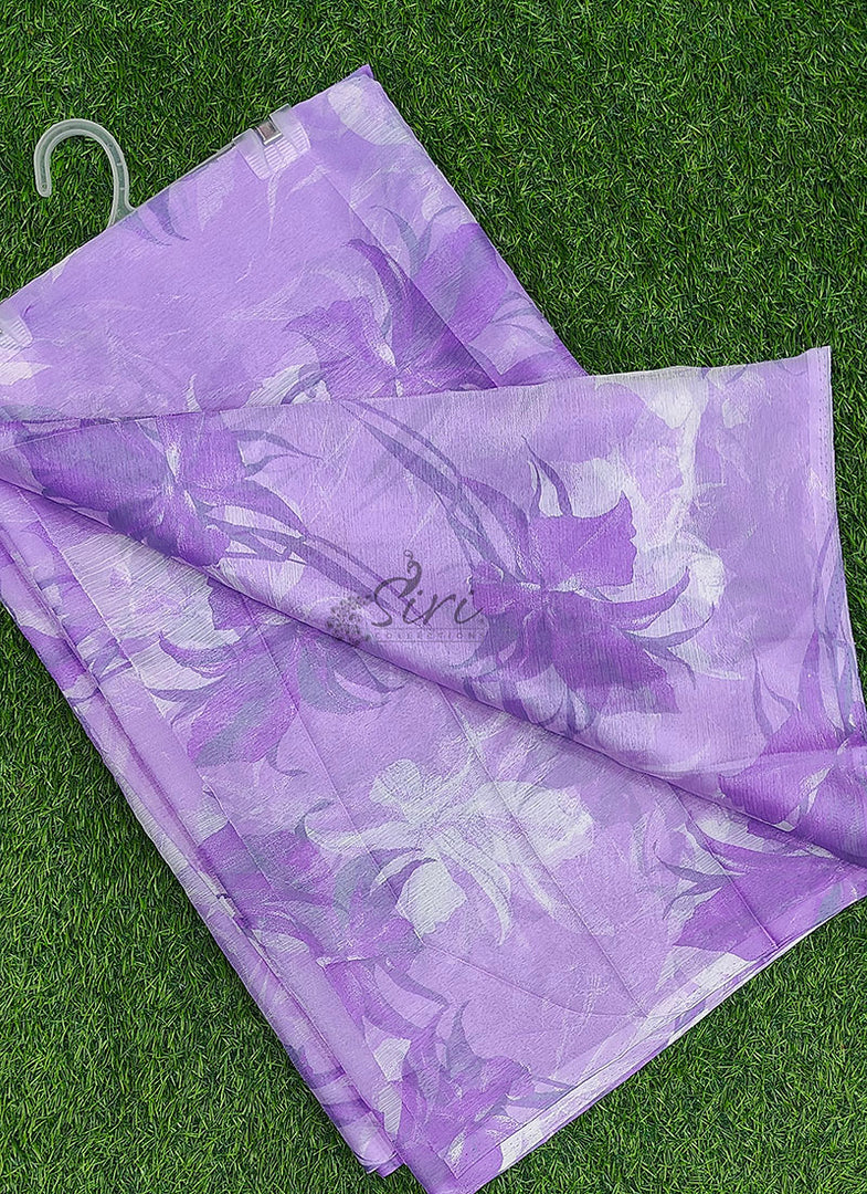 Latest Garden Vareli Printed Nara Chiffon Saree