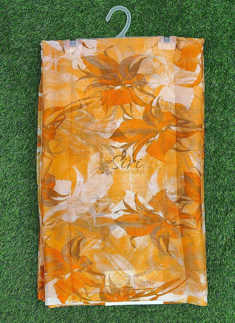 Latest Garden Vareli Printed Nara Chiffon Saree
