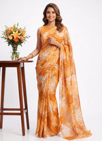 Load image into Gallery viewer, Garden Vareli Printed Nara Chiffon Saree without Blouse