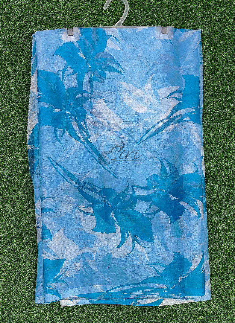 Latest Garden Vareli Printed Nara Chiffon Saree
