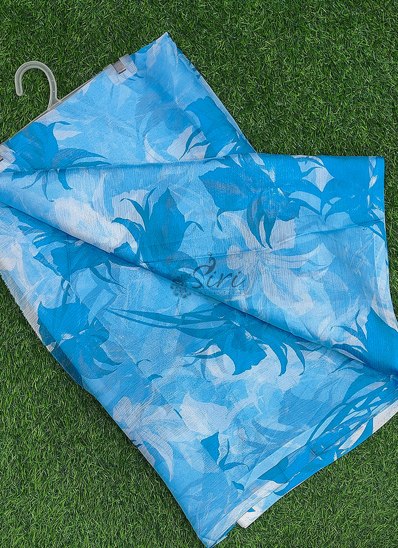 Latest Garden Vareli Printed Nara Chiffon Saree