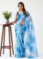 Load image into Gallery viewer, Garden Vareli Printed Nara Chiffon Saree without Blouse