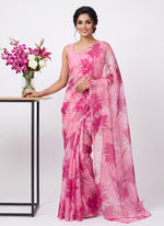 Load image into Gallery viewer, Garden Vareli Printed Nara Chiffon Saree without Blouse