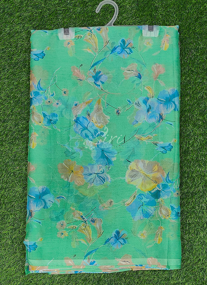 Latest Garden Vareli Printed Nara Chiffon Saree