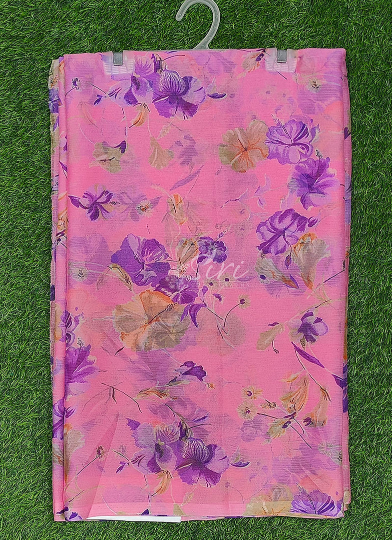 Latest Garden Vareli Printed Nara Chiffon Saree