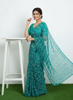 Load image into Gallery viewer, Latest Garden Vareli Printed Nara Chiffon Saree
