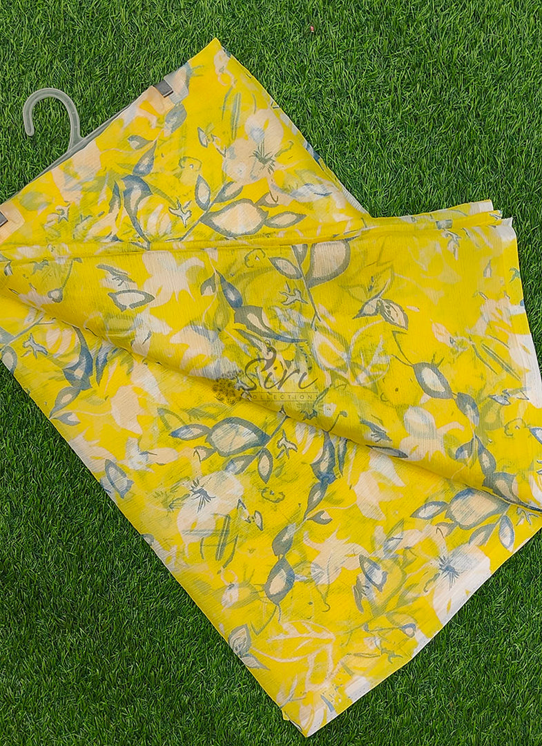 Latest Garden Vareli Printed Nara Chiffon Saree