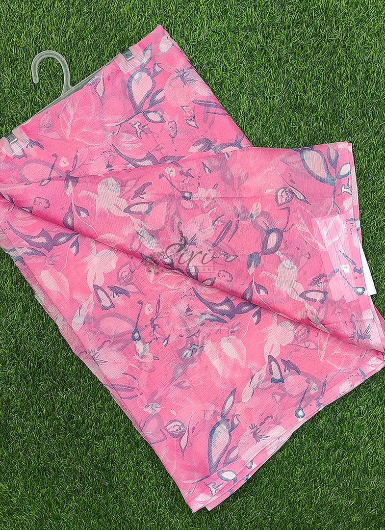 Latest Garden Vareli Printed Nara Chiffon Saree