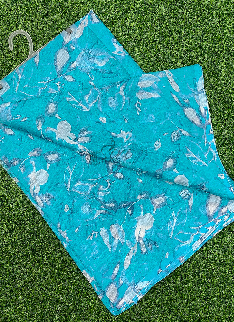 Latest Garden Vareli Printed Nara Chiffon Saree