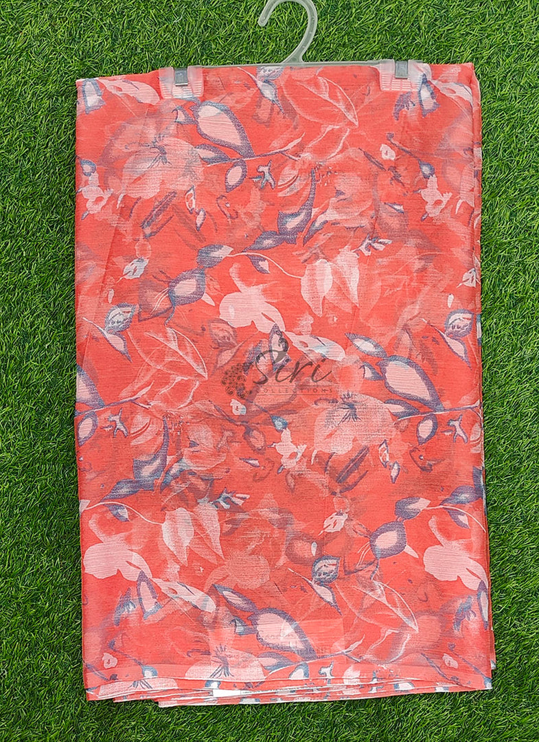Latest Garden Vareli Printed Nara Chiffon Saree