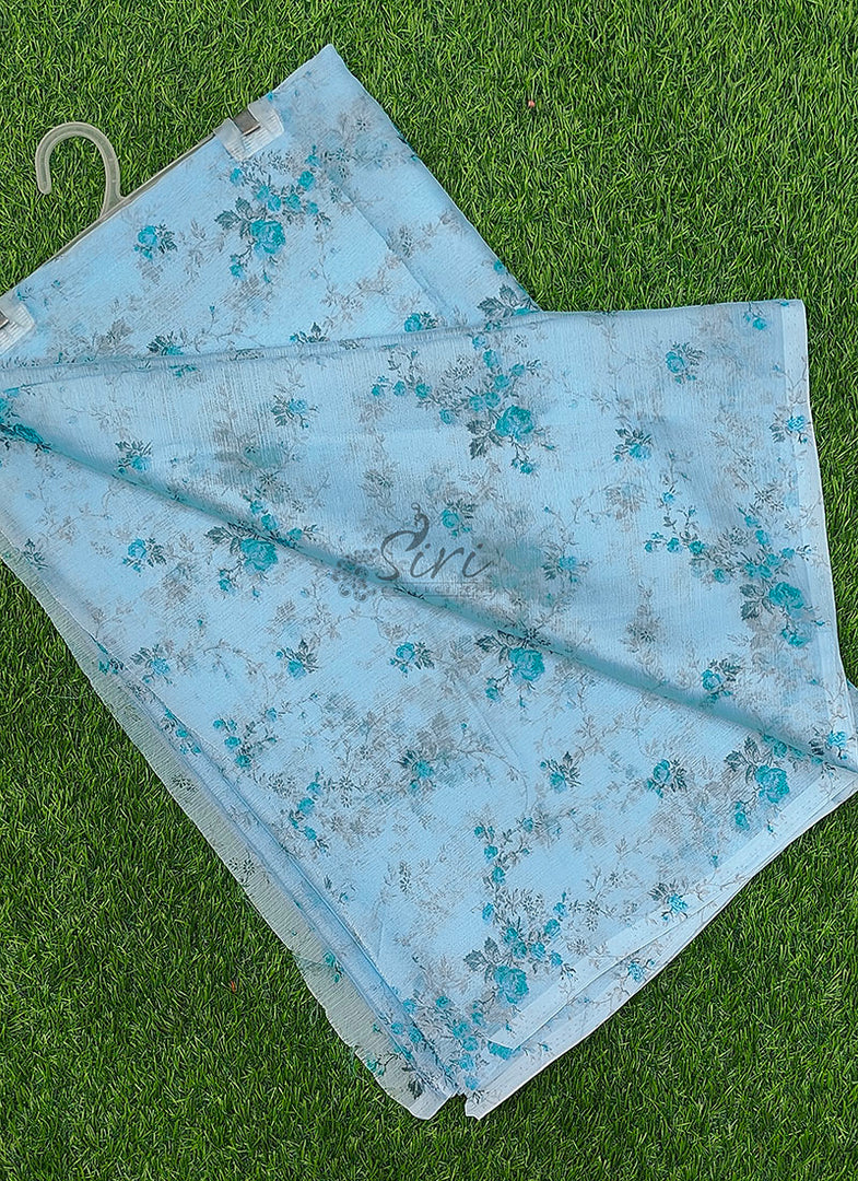 Latest Garden Vareli Printed Nara Chiffon Saree