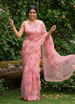 Load image into Gallery viewer, Latest Garden Vareli Printed Nara Chiffon Saree
