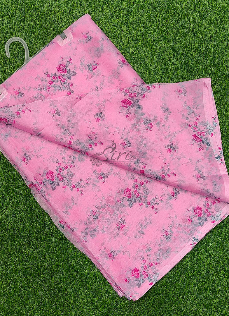 Latest Garden Vareli Printed Nara Chiffon Saree