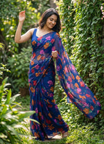 Load image into Gallery viewer, High Quality Garden Vareli Printed Nara Chiffon Saree
