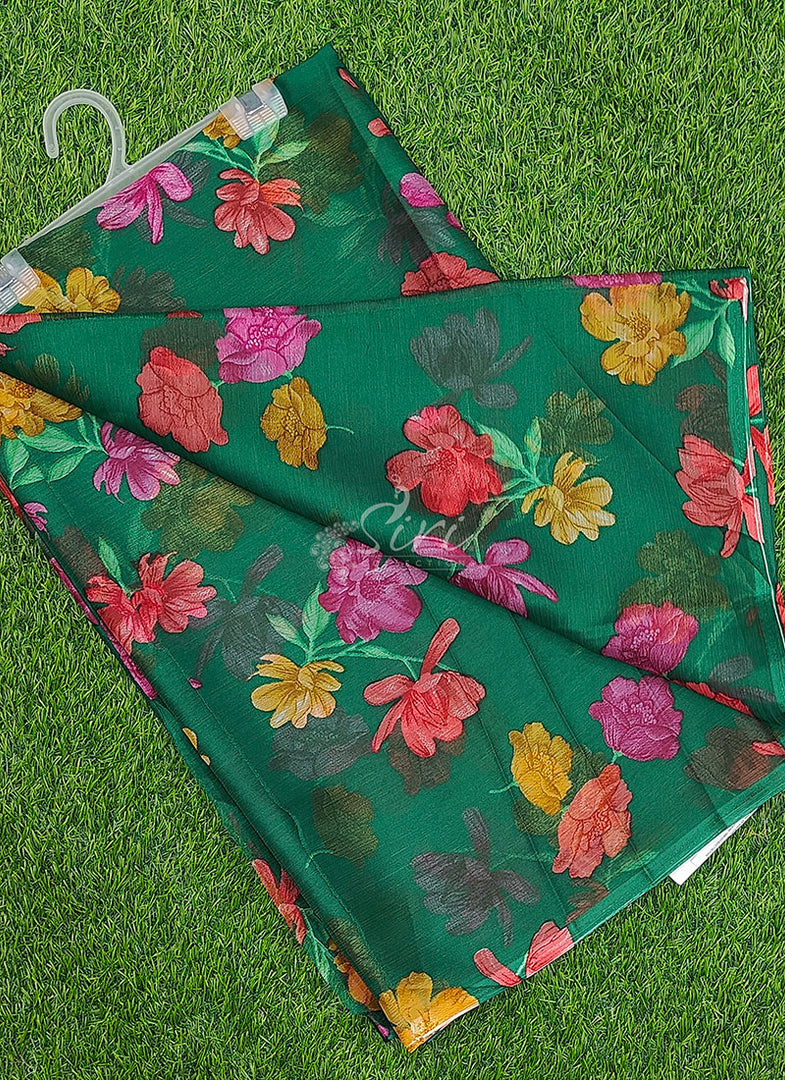 Latest Garden Vareli Printed Nara Chiffon Saree