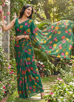Load image into Gallery viewer, High Quality Garden Vareli Printed Nara Chiffon Saree
