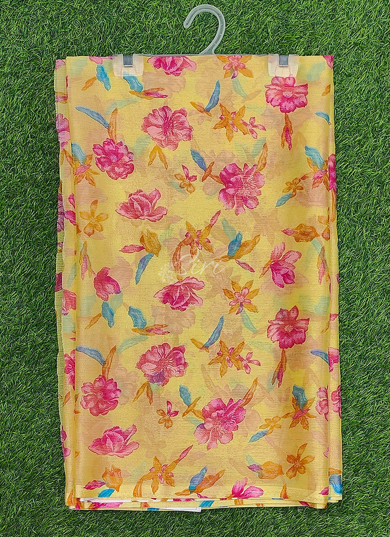 Latest Garden Vareli Printed Nara Chiffon Saree
