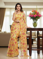Load image into Gallery viewer, Latest Garden Vareli Printed Nara Chiffon Saree
