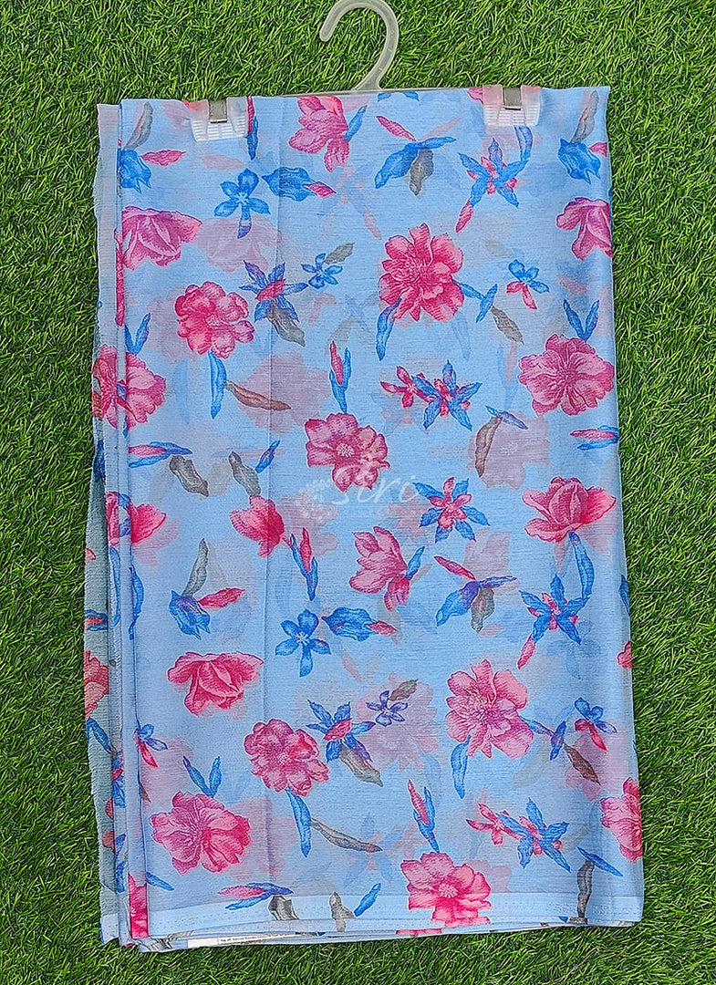 Latest Garden Vareli Printed Nara Chiffon Saree