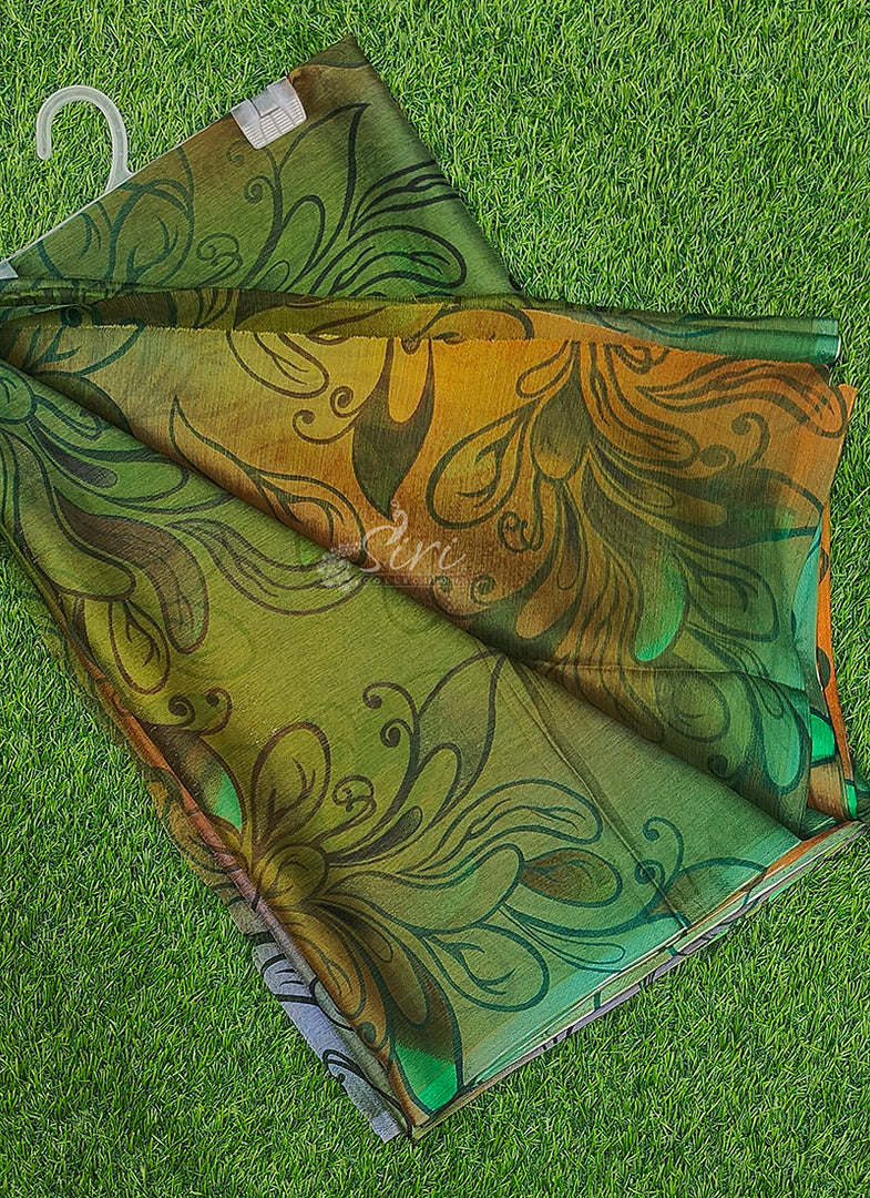 Latest Garden Vareli Printed Nara Chiffon Saree