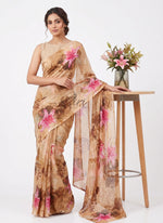 Load image into Gallery viewer, Latest Garden Vareli Printed Nara Chiffon Saree