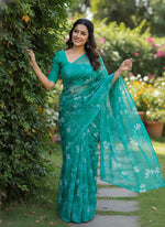 Load image into Gallery viewer, Latest Garden Vareli Printed Nara Chiffon Saree
