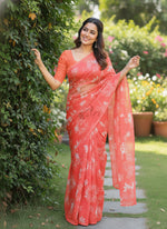 Load image into Gallery viewer, Latest Garden Vareli Printed Nara Chiffon Saree
