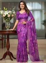 Load image into Gallery viewer, Latest Garden Vareli Printed Nara Chiffon Saree
