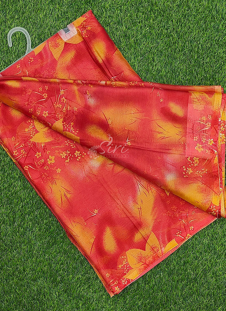 Latest Garden Vareli Printed Nara Chiffon Saree