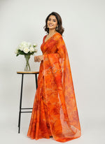 Load image into Gallery viewer, Latest Garden Vareli Printed Nara Chiffon Saree
