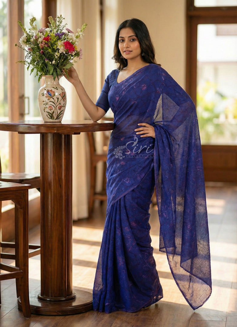 Garden Vareli Printed Nara Chiffon Saree