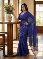 Load image into Gallery viewer, Garden Vareli Printed Nara Chiffon Saree
