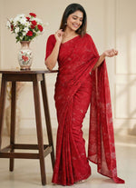 Load image into Gallery viewer, Garden Vareli Printed Nara Chiffon Saree
