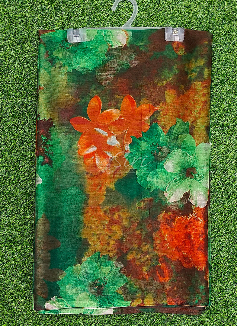 Latest Garden Vareli Printed Nara Chiffon Saree