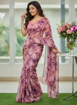 Load image into Gallery viewer, Garden Vareli Printed Nara Chiffon Saree
