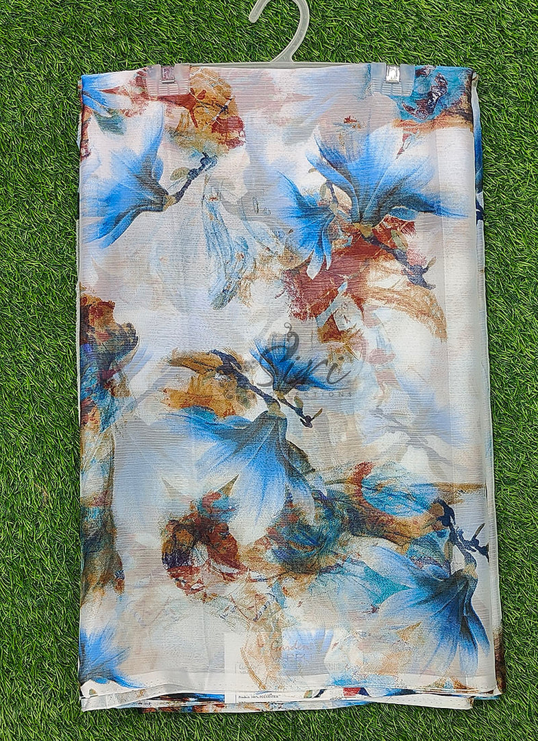 High Quality Garden Vareli Printed Nara Chiffon Saree