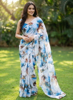 Load image into Gallery viewer, High Quality Garden Vareli Printed Nara Chiffon Saree

